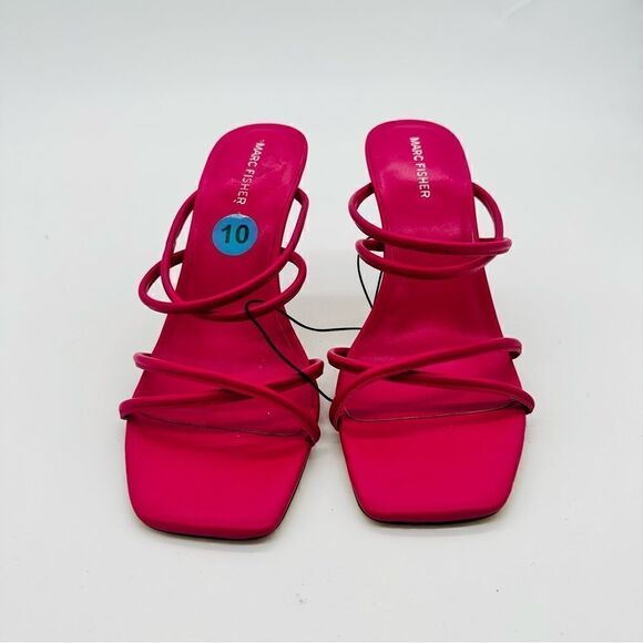 Marc Fisher Barbie Pink Strappy Heels sz 10 - Picture 3 of 9